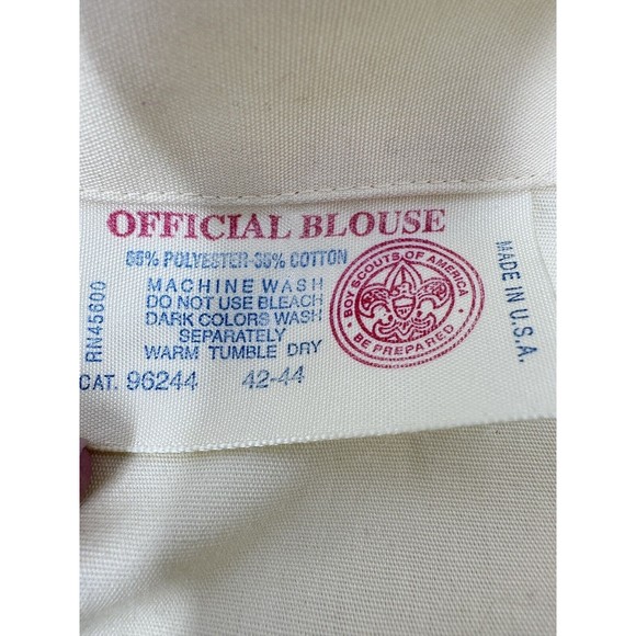 Official BSA Boy Scout Adult Shirt Size 42 Yellow some Patches still on… - Picture 7 of 11